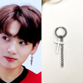 گوشواره استیل آویز صلیب جونگکوک بی تی اس BTS