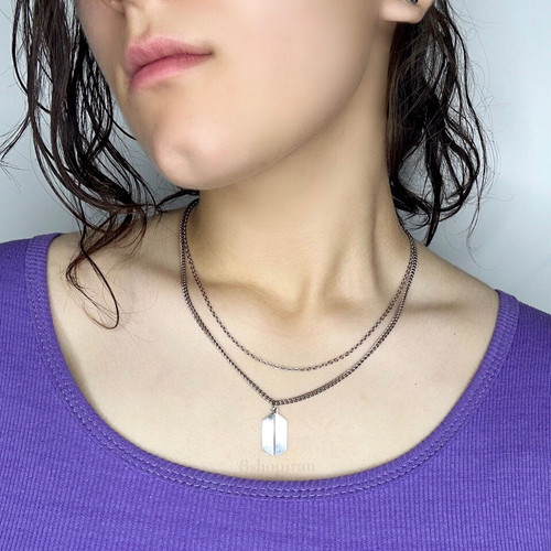 گردنبند استیل دو لایه آویز بی تی اس BTS