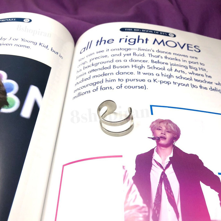 انگشتر استیل جیمین بی تی اس BTS فری سایز