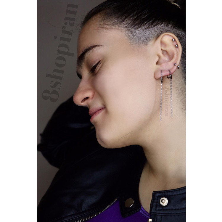 گوشواره استیل جونگکوک بی تی اس BTS جفت دستساز