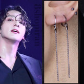 گوشواره استیل جونگکوک بی تی اس BTS جفت دستساز