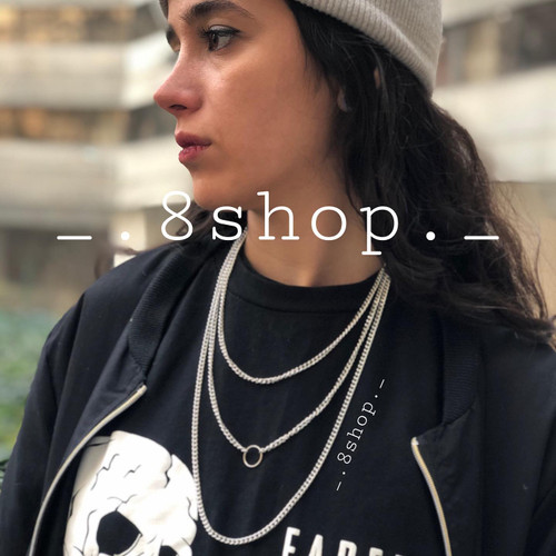 گردنبند استیل سه لایه رنگ ثابت و دستساز