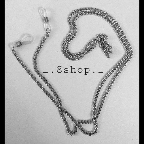 بند عینک زنانه و مردانه نقره ای استیل و رنگ ثابت دستساز