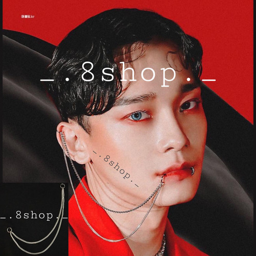 زنجیر آویز استیل گوش و لب چن عضو گروه اکسو EXO