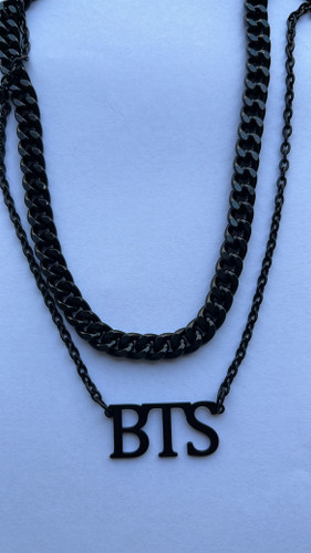 گردنبند دو لایه روکش مشکی استایل شیک دخترانه