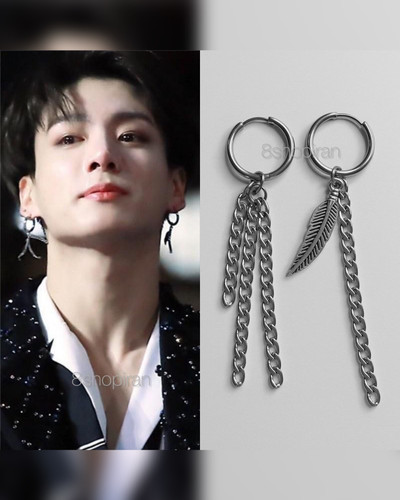 گوشواره استیل جونگکوک بی تی اس BTS دستساز