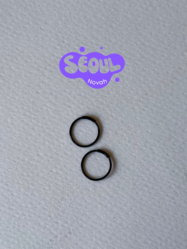 گوشواره یونیسکس فنری استیل مشکی زنانه و مردانه