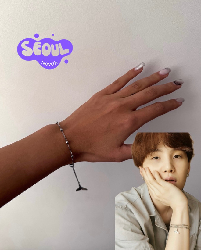 دستبند استیل شوگا بی تی اس BTS طرح وال