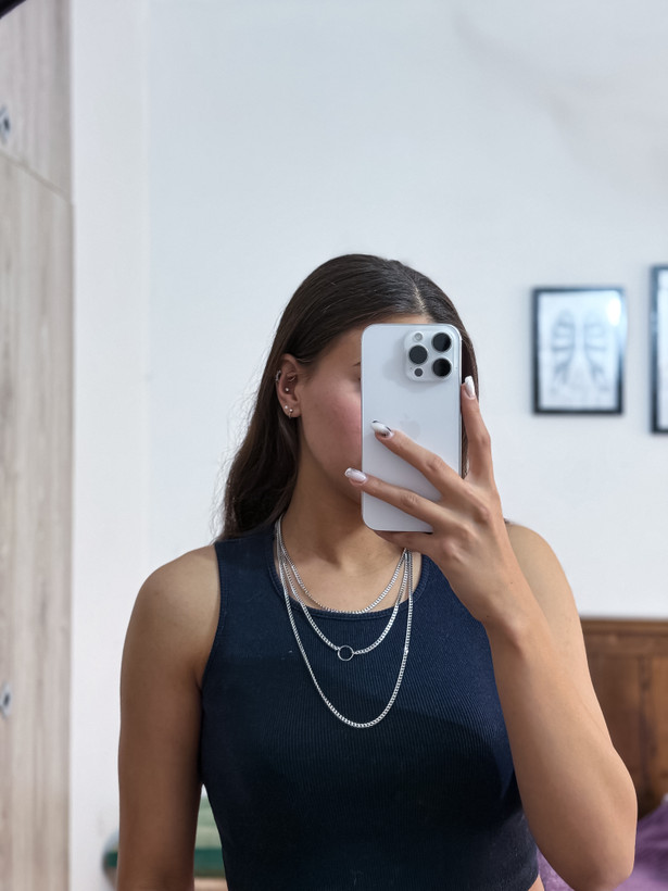 خرید گردنبند استیل یونیسکس طرح سه لایه دخترانه و پسرانه