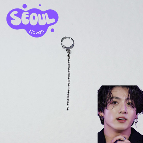 گوشواره استیل جونگکوک بی تی اس BTS جفت دستساز