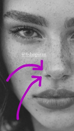 پیرسینگ بینی استیل و رنگ ثابت به صورت فیک هم استفاده میشه
